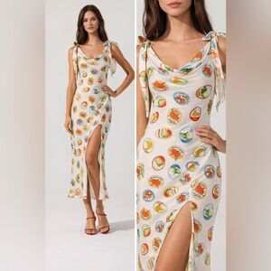 NWT ASTR The Label Fruit Cocktail Dress in Ivory Size Large